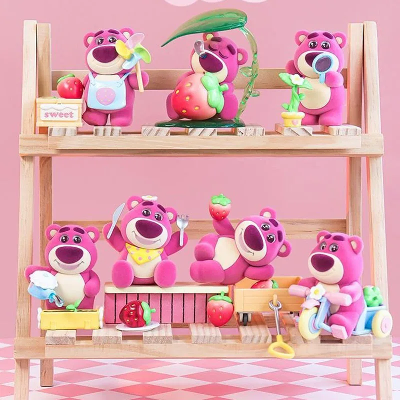 Toy Story 3 Lotso Handmade Blind Box Strawberry Orchard Series Desktop Ornament Mysterious Box Children Birthday Gifts Christmas