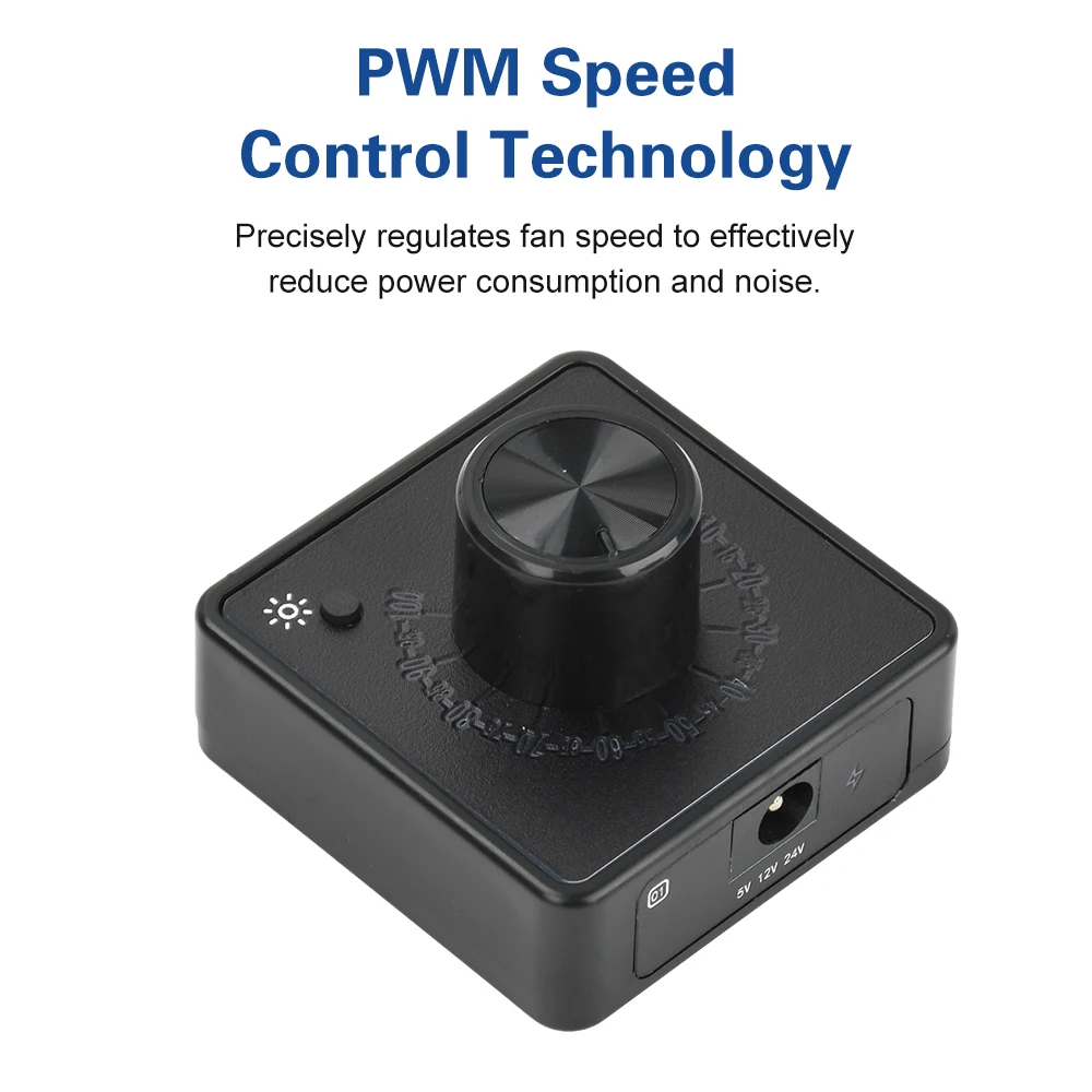 PWM 4Pin PWM Fan Controller Gouverneur DC 5V 12V 24V Speed Controller Type-C/DC5521 interface Voor Koelventilatoren