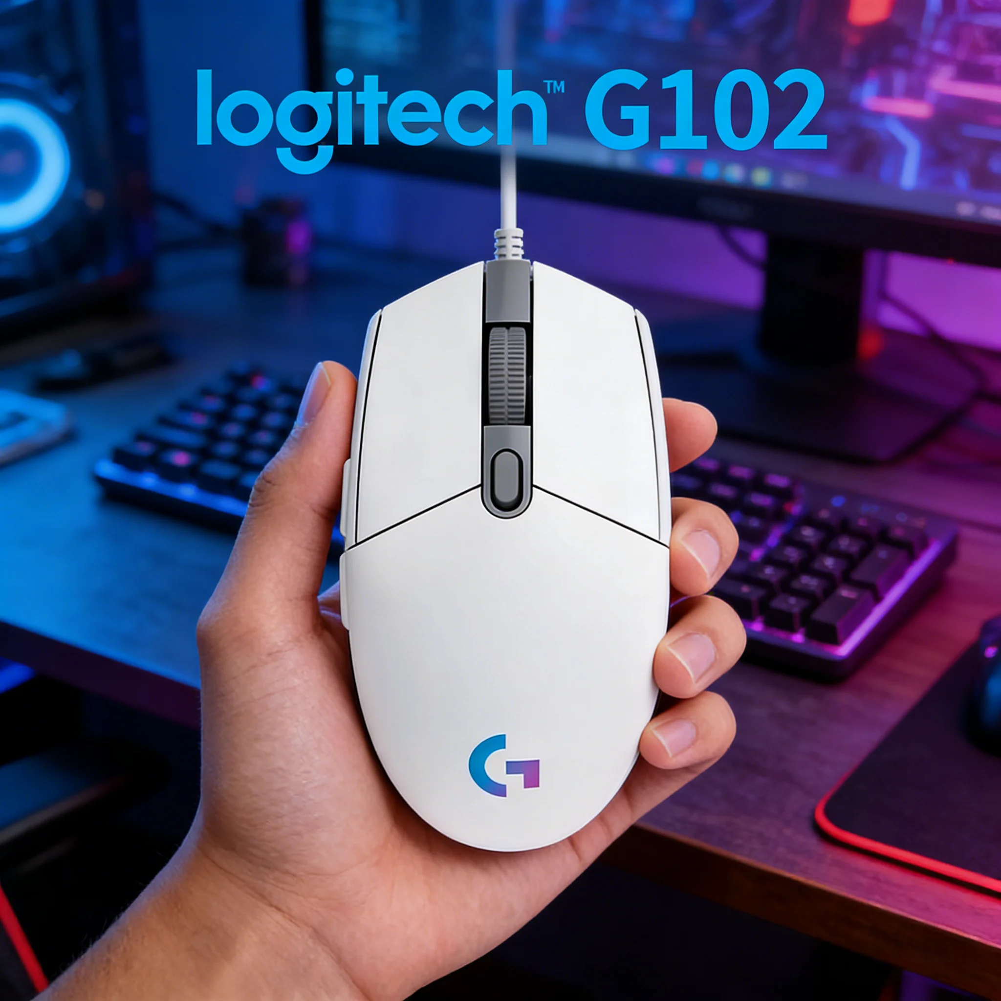 

Logitech G102 Wired Gaming Mouse Ultra-Lightweight 85g 8000 DPI RGB Backlight For Laptop Desktop
