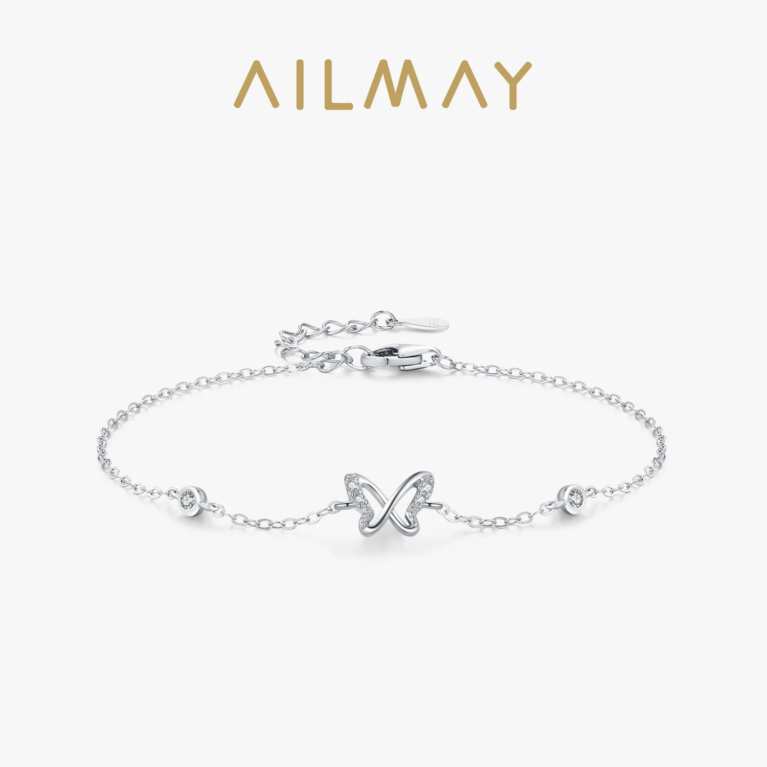 

Ailmay стерлингового серебра 925 пробы, милый полый маленький браслет-цепочка с бабочкой для женщин на каждый день, отпуск и свидание, подарок