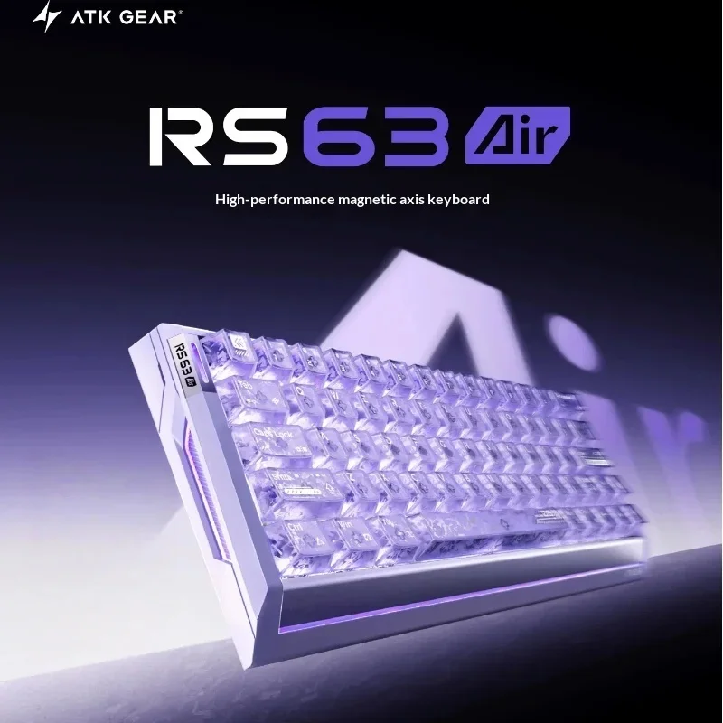 Atk Gear Rs 63 Air Magnetic Axis Mechanical Gaming Keyboard Transparent Rgb 8k Hz Polling Rate Gasket Structure For Pc Esports