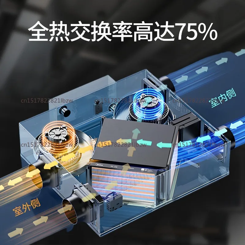 Fresh Air System Commercial Silent Fresh Air Machine Household Full Heat Exchange Two-way Flow Ventilator Purification PM2.5