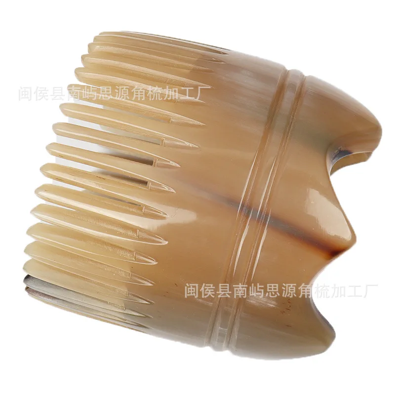 Horn Massage Comb Head General Purpose Meridian Brush Therapy Scalp Scraping Tube Comb