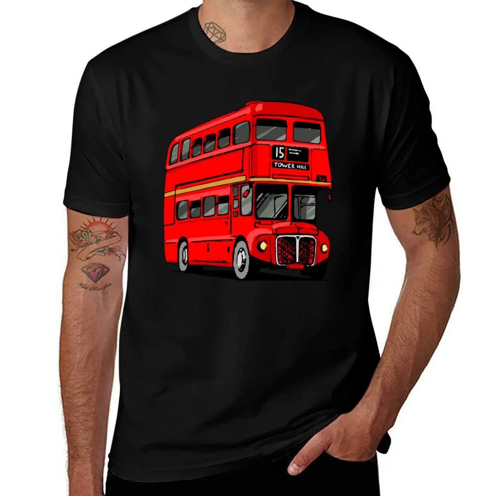 Double-decker bus T-Shirt Big and Tall Casual T-Shirt