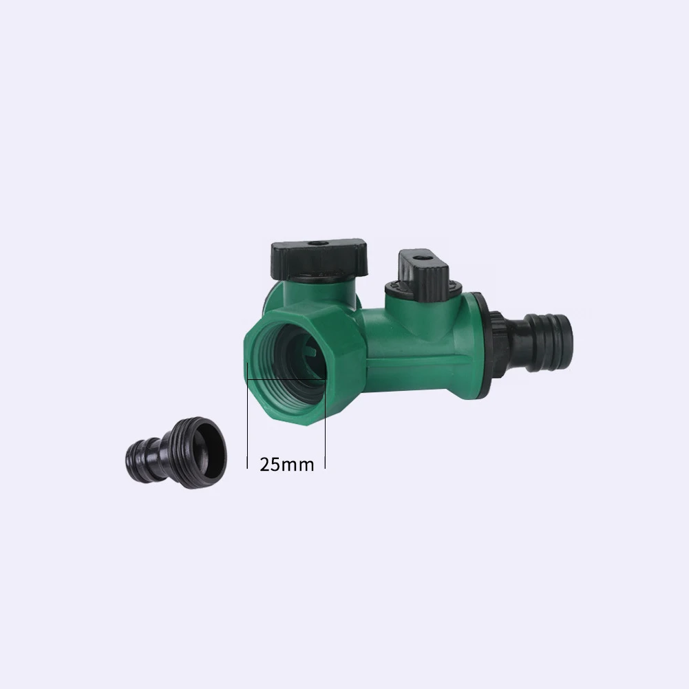 ABS for Garden Hose Splitter 2 Way Water Diverter Adaptor for Outdoor Use with 3/4 inch and 1/2 inch Quick Connect Compatibility