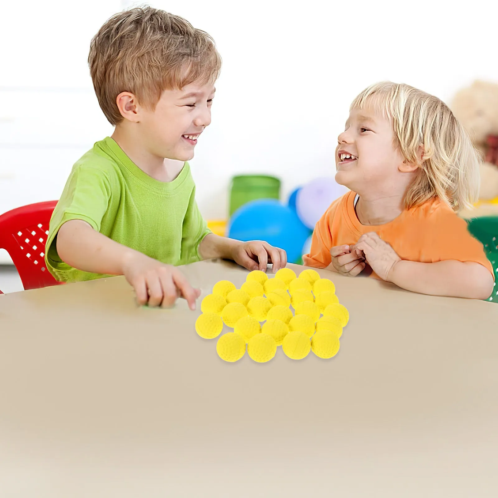 

50Pcs Foam Balls Soft Eva Bright Yellow Indoor Outdoor Practice Golf Blocks Tossing Playing Ball Foam Golf Practice Balls