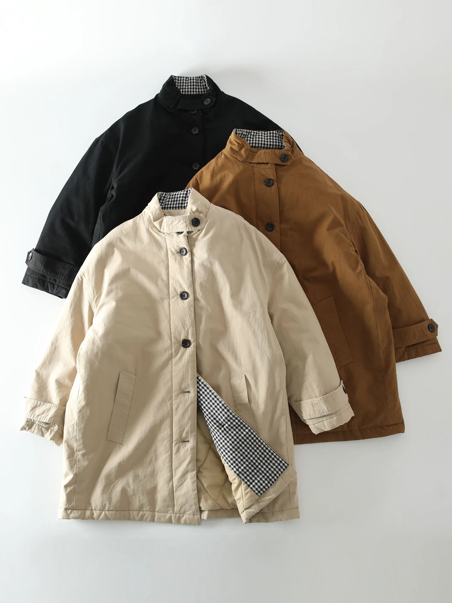 

Новая зимняя хлопковая куртка средней длины с одной пуговицей в художественном стиле, женское свободное универсальное теплое хлопковое пальто, верхняя одежда