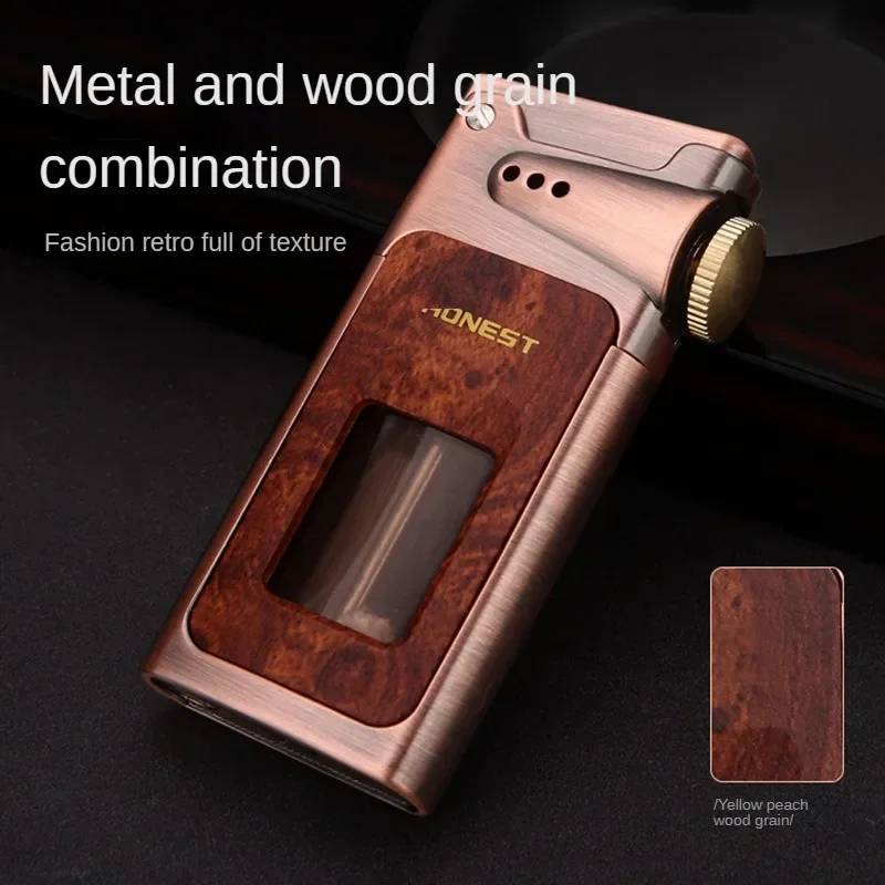 Creative Ejection Ignition Kerosene Lighter Transparent Large Capacity Fuel Tank Retro High-end Lighter Unique Appearance