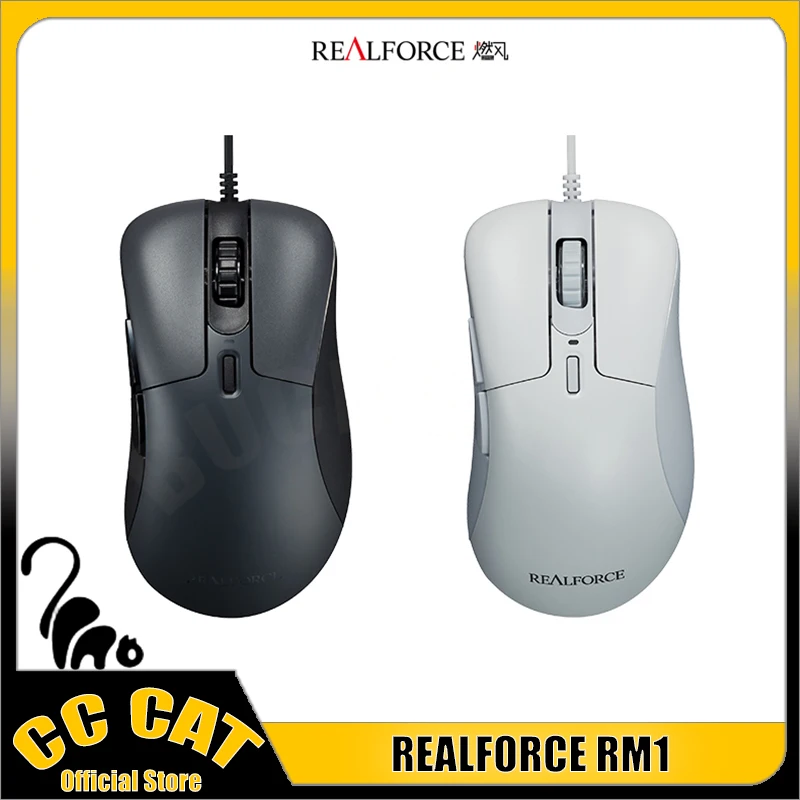 

REALFORCE RM1 Static Capacitor Mouse 6 Keys PMW3360 Lightweight 12000DPI Durable Mouse Office Mose For Pc Laptop Mac Accessory