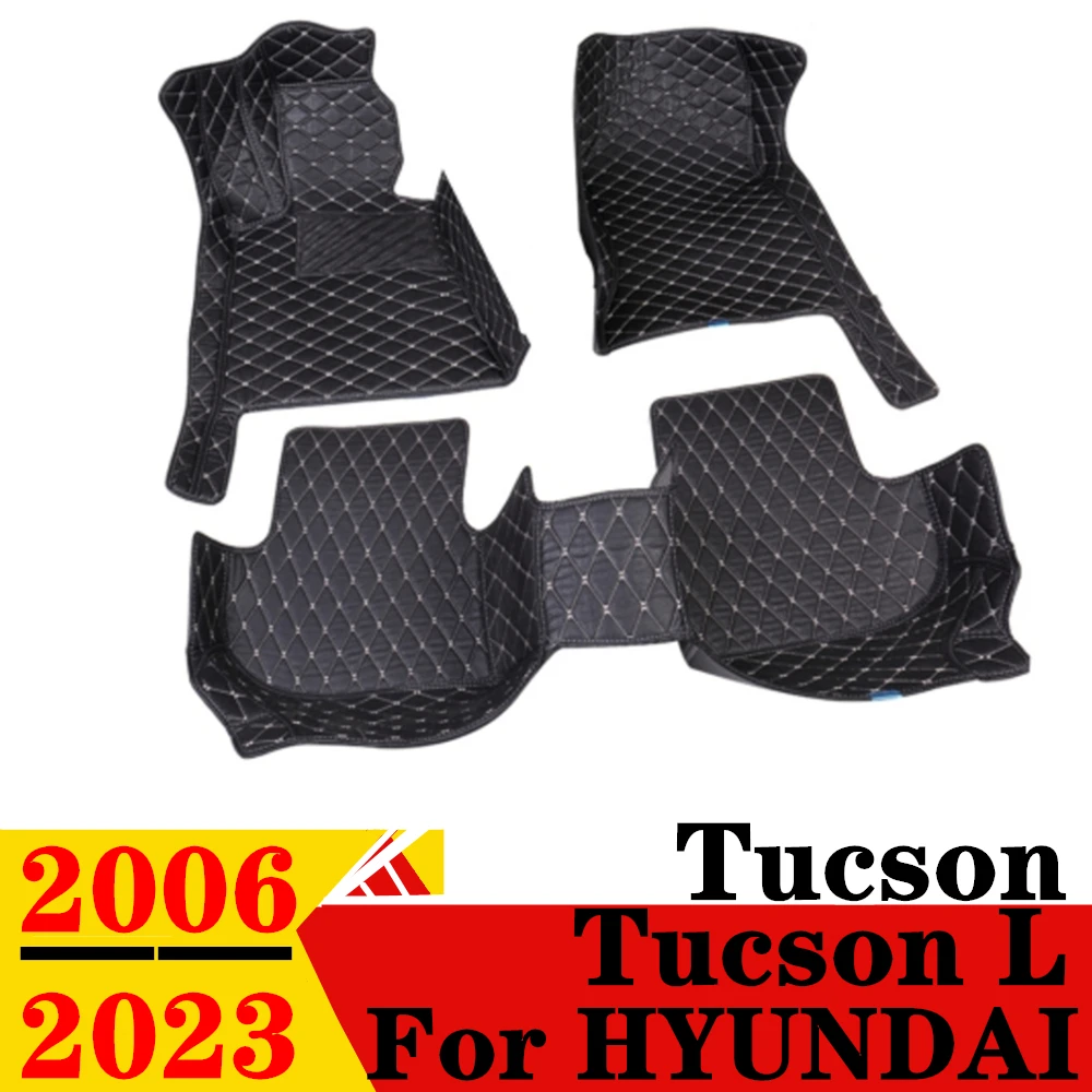 

Автомобильные коврики для HYUNDAI Tucson L 2023 2022 2021 Tucson 2020 2019-07 2006 под заказ, передняя и задняя напольная накладка, накладки на ножки