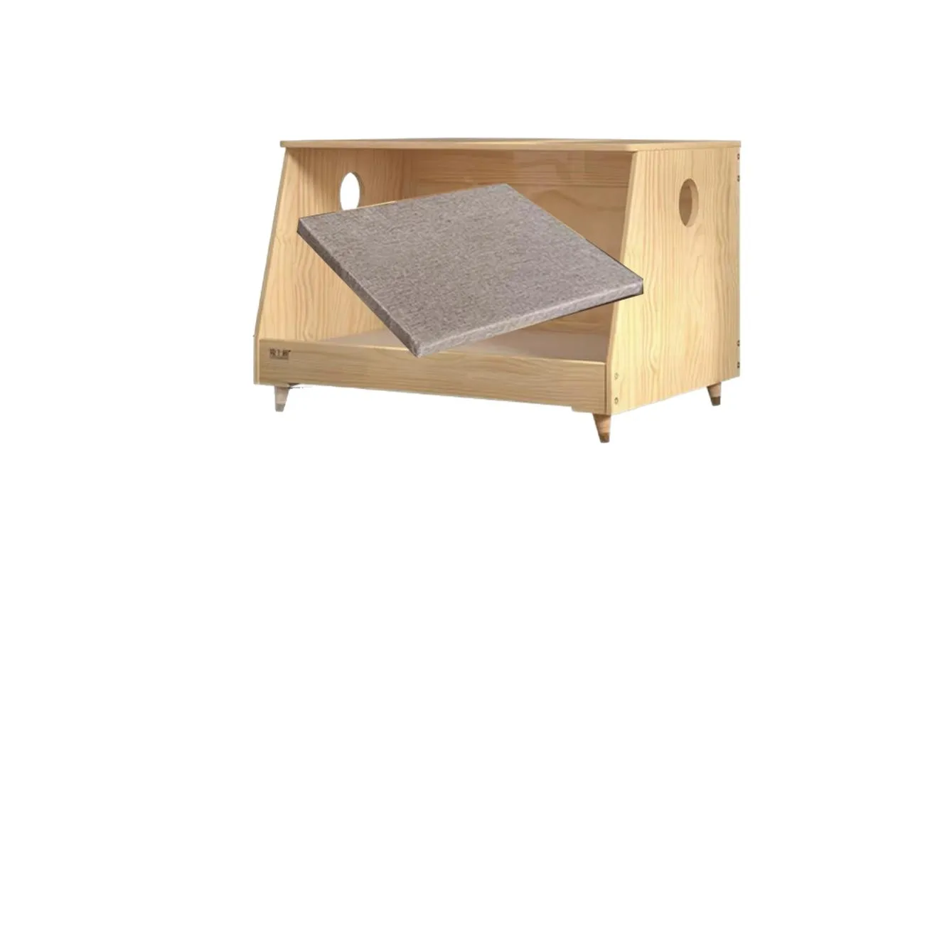 

Kennel Solid wood dog house Small dog house Luxury villa Wooden bedside pet bed Moisture-proof in all seasons