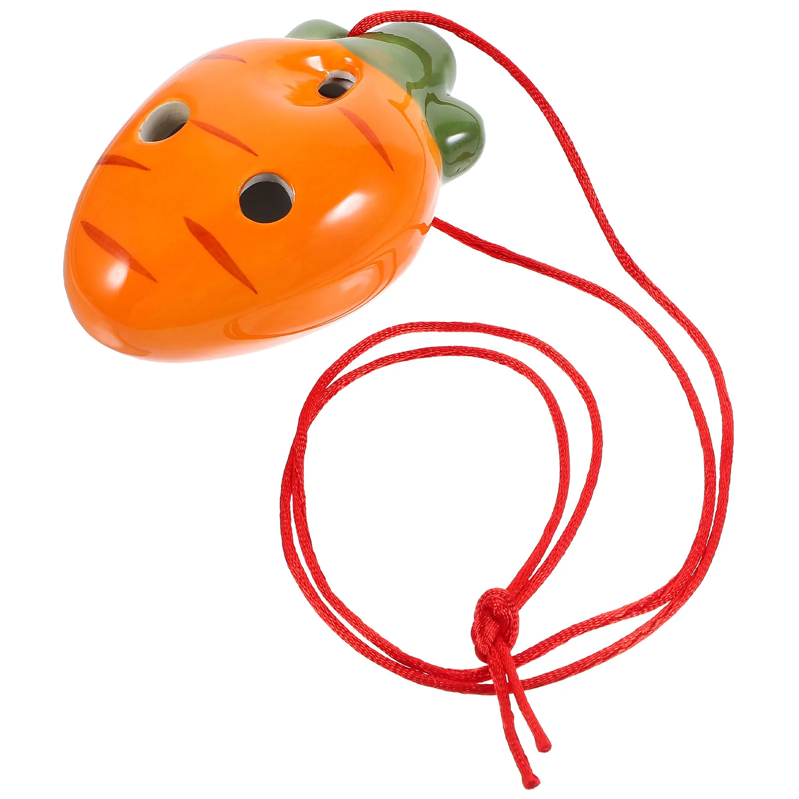 

Керамическая окарина с 6 отверстиями в форме моркови, портативный инструмент для начинающих, духовой инструмент, окарина в форме моркови