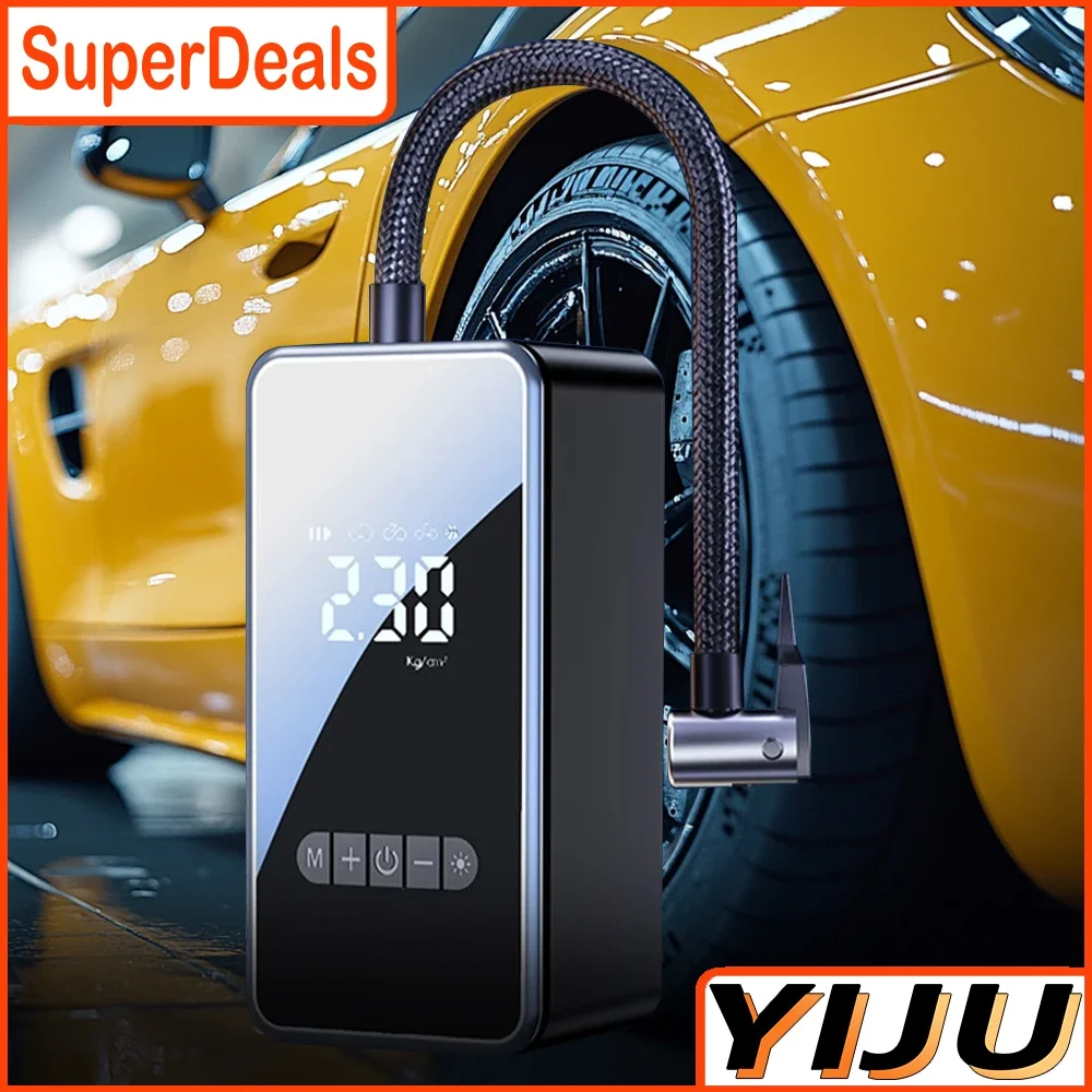 

150PSI беспроводной надувной насос ручной цифровой накачиватель шин литиевая батарея электрический автомобильный воздушный компрессор для автомобильных велосипедных шариков