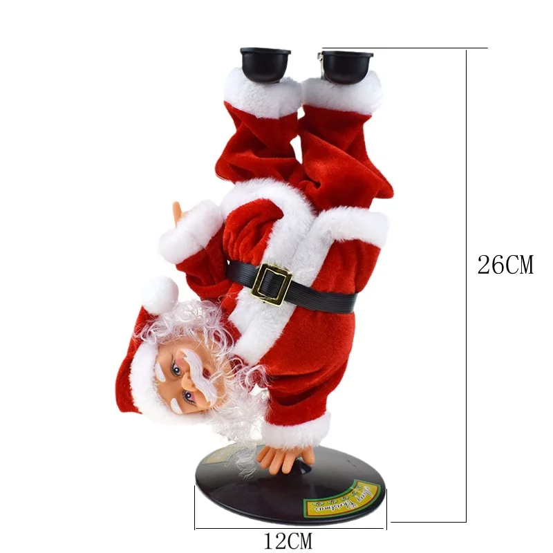 Creative Cute One-handed Upside Down Rotating Electric Toys Music Street Dance Father Christmas Toys Children's Christmas Gifts