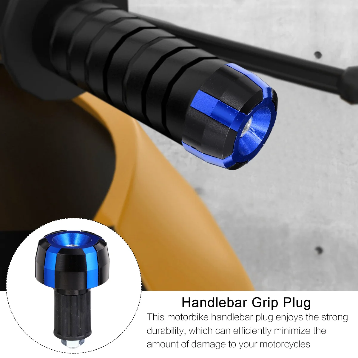 

2pcs Motorbike Handlebar Plug Premium Aluminum Alloy Durable Round End Cap For Motorcycle Handlebar Grip Protection Off-Road