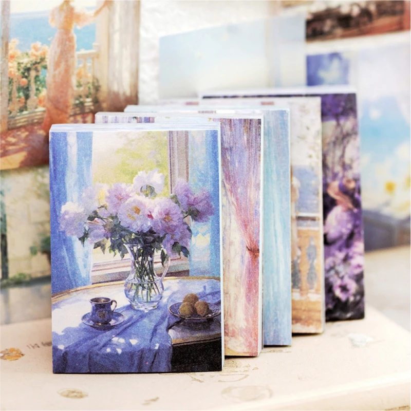 100Pcs/lot Dreamy Aesthetic Background Paper Starry Sky Gradient Patterns Journal DIY Collage Decor Supplies