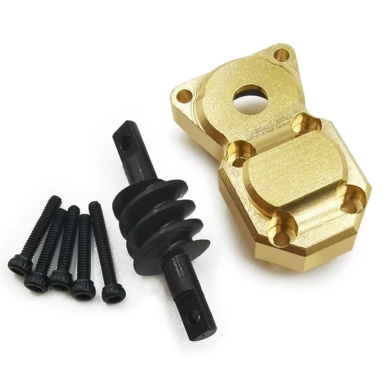 Brass Middle Axle Diff Cover And Gear Set Counterweight For Axial SCX24 1/24 RC Crawler Car 6X6 Modified Parts