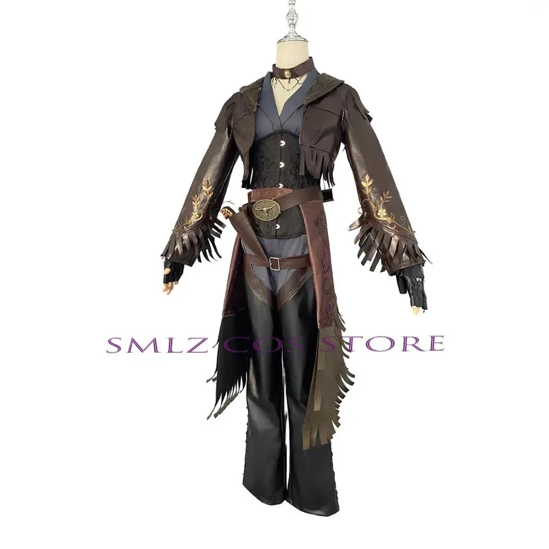 ديمي بوربون تأثيري لعبة الهوية الخامس زي Proofreader Barmaid الأسود الوردي موحدة هالوين حفلة لعب دور الملابس للمرأة