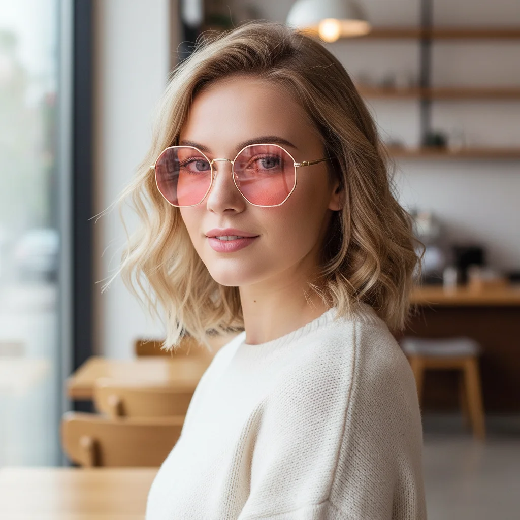 Fashion Metal Full-frame Sunglasses Anti UV Round Frame Shades Eyewear Street Photography Scratch Resistant Sun Glasses Summer