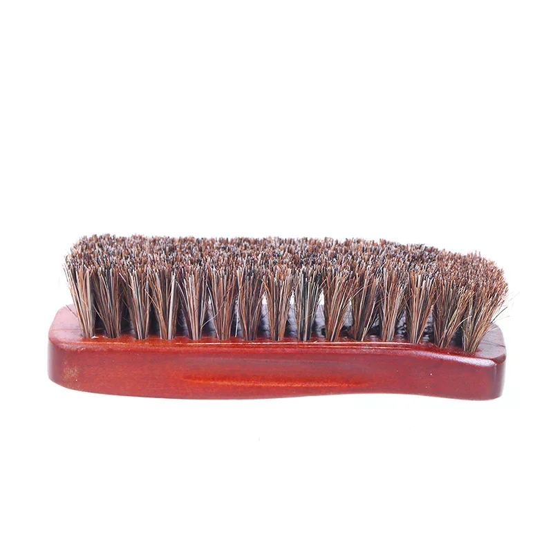 1pc Horsehair Wooden Brush Car Detailing Polishing Buffing Brush Soft Horsehair Leather Brush Multifunctional Cleaning Tools
