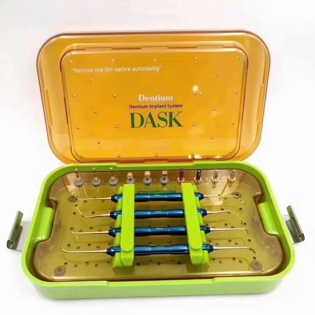 Dentium Implant DASK Kit With Drills And Stopper Dentium Implant Sinus Lift Elevation Instruments