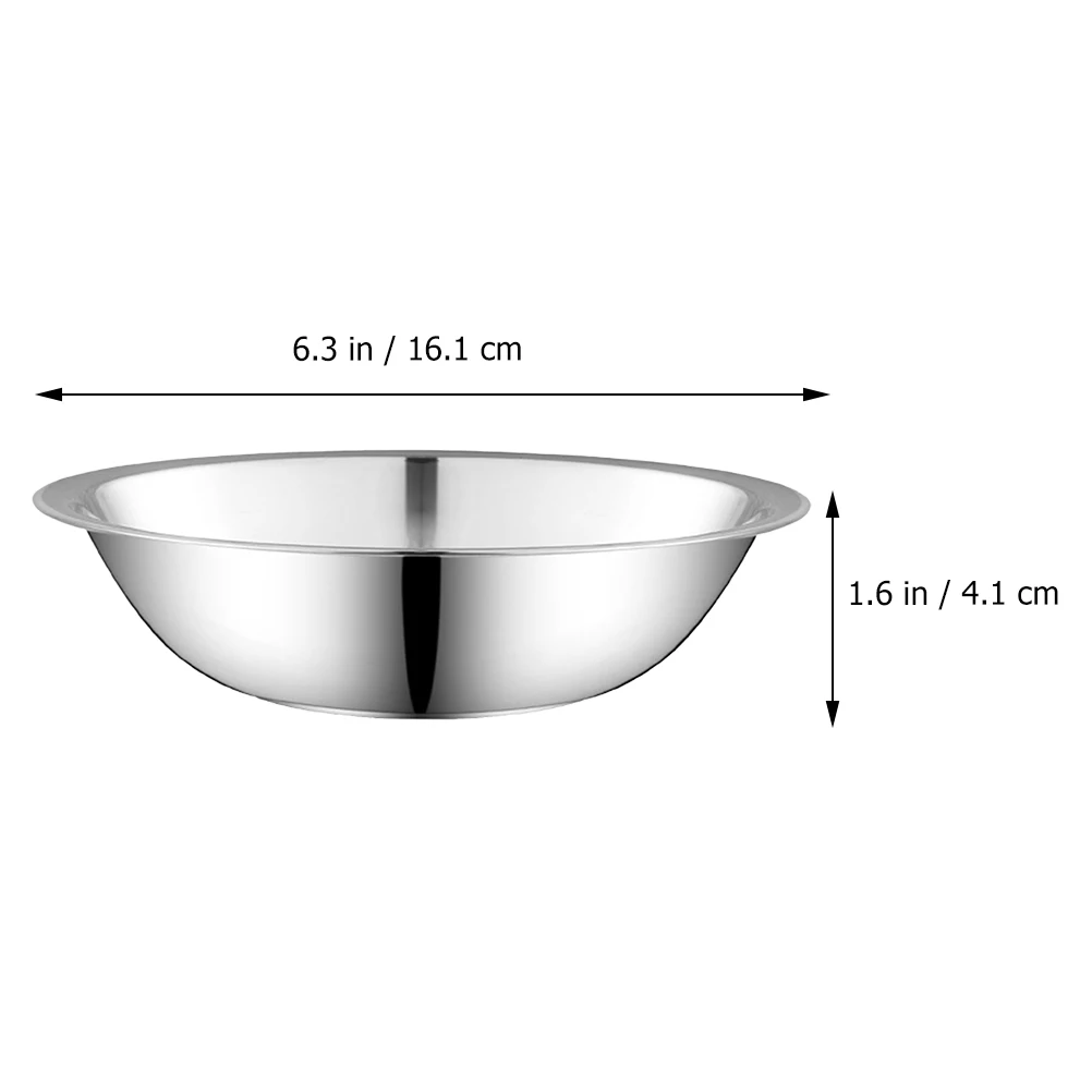 

5pcs Stainless Steel Soup Bowl Thickened Mixing Bowl Kitchen Gadgets Food Storage Seasoning Basins Household Kitchen