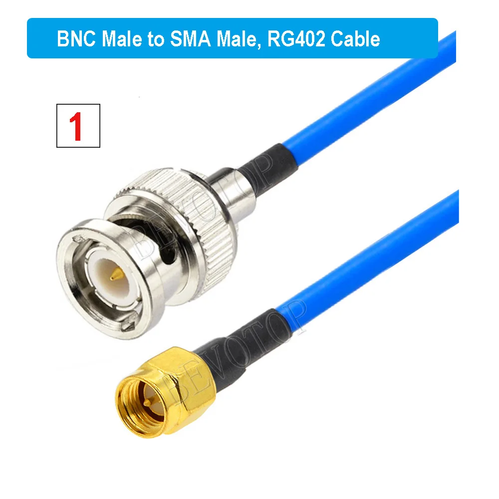 RG-402 BNC Male to SMA Male/Female Connector Crimp for Semi-Felxible 0.141 RG402 RF Coaixal Cable High Frequency Test 50Ohm