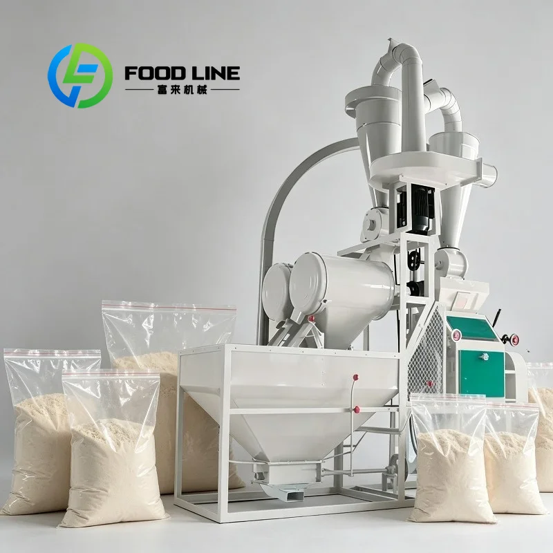 Fully Automatic Wheat Flour Milling Machine Adjustable Grinding Gap Makes Fine Edible Flour And Coarse Feed Grain Separately