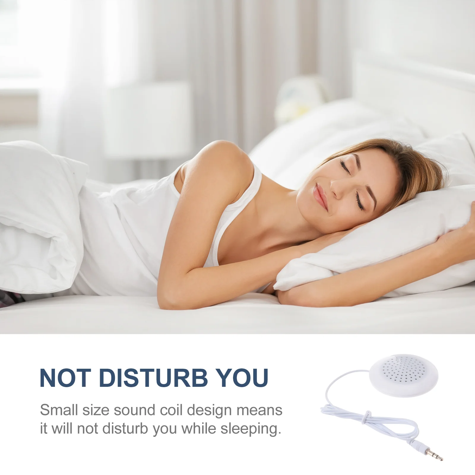 35mm Mini Size Portable Bed Side Pillow Side Speaker Music Pillow Speaker(White) pillow speakers for sleeping