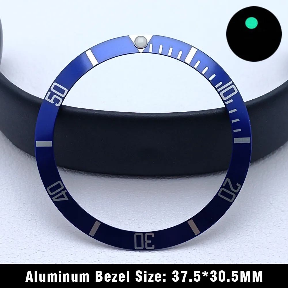 37.5*30.5mm Sloping Aluminium/Ceramic Bezel Insert Replacement Watch Accessories Parts Watch Case Replace Accessory Watch Ring