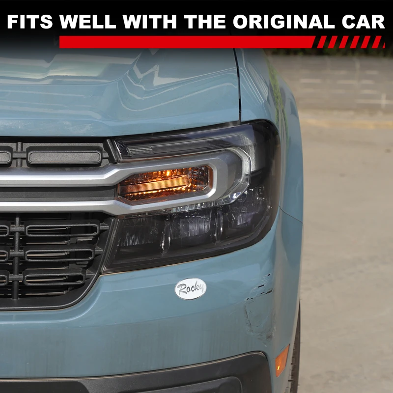 

For Ford Maverick 2022-2025 TPU Black Car Front Headlights Decorative Film Sticker Car Accessories