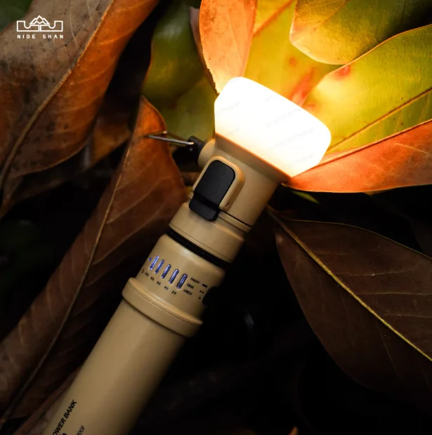 Large Capacity Power Bank Integrated Camping Light – Portable Outdoor Tent Lamp with Retro Multi-Functional Long Battery Life