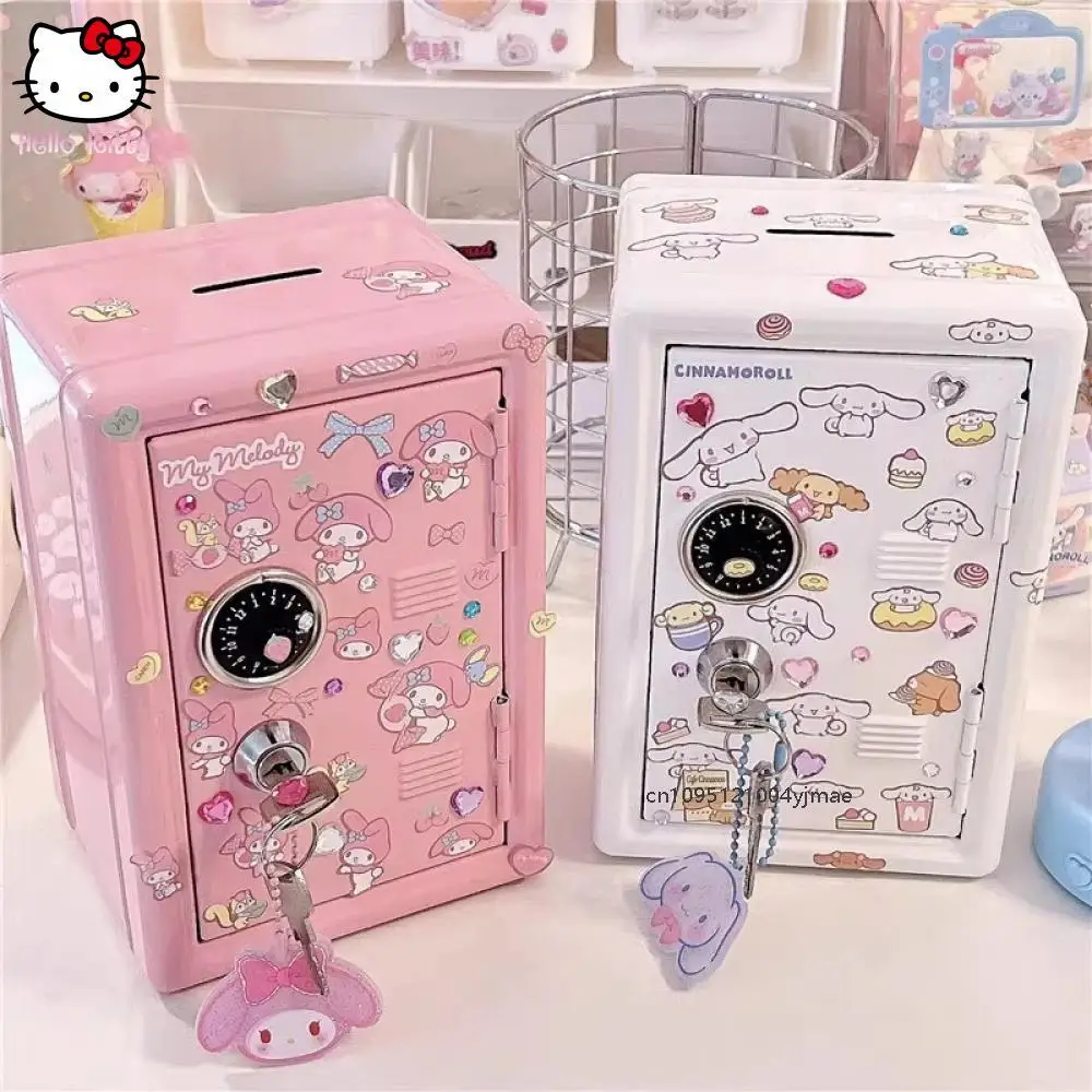 

Sanrio Mini Key Safe Deposit Children Toys My Melody Cinnamoroll Piggy Bank Cartoon Anime Hello Kitty Pochacco Pompom Purin Cute