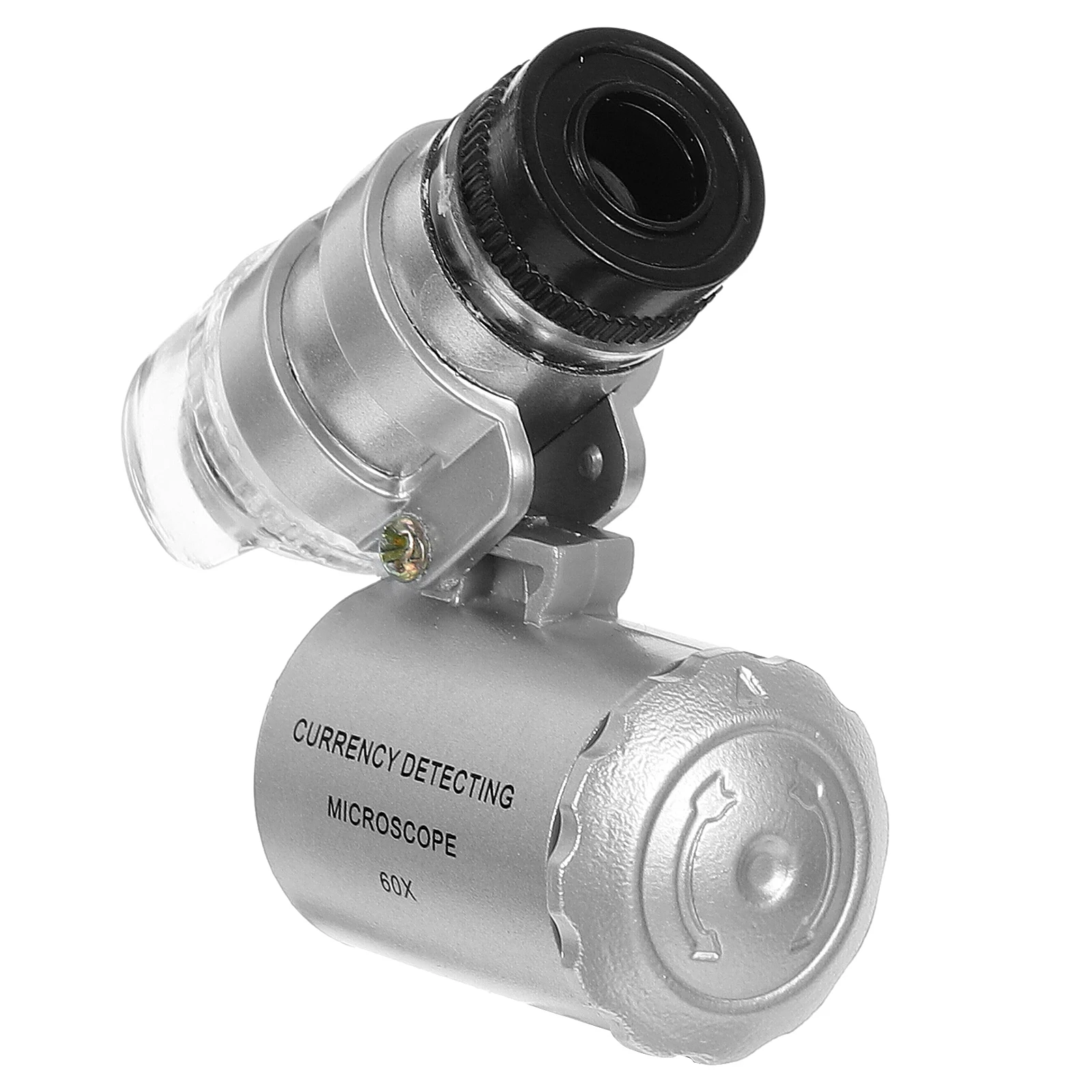 Jewelry Identification Pocket Microscope 60X LED Magnification Currency Detecting Loupe Compact Design Gardening Coin Stamp