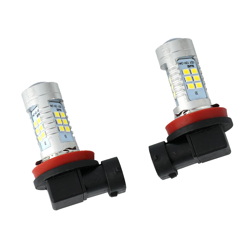 Lâmpada de nevoeiro LED para lâmpadas de carro, noite e dia, 6000K branco, alta potência, H8, H9, H11, 200W, 2X