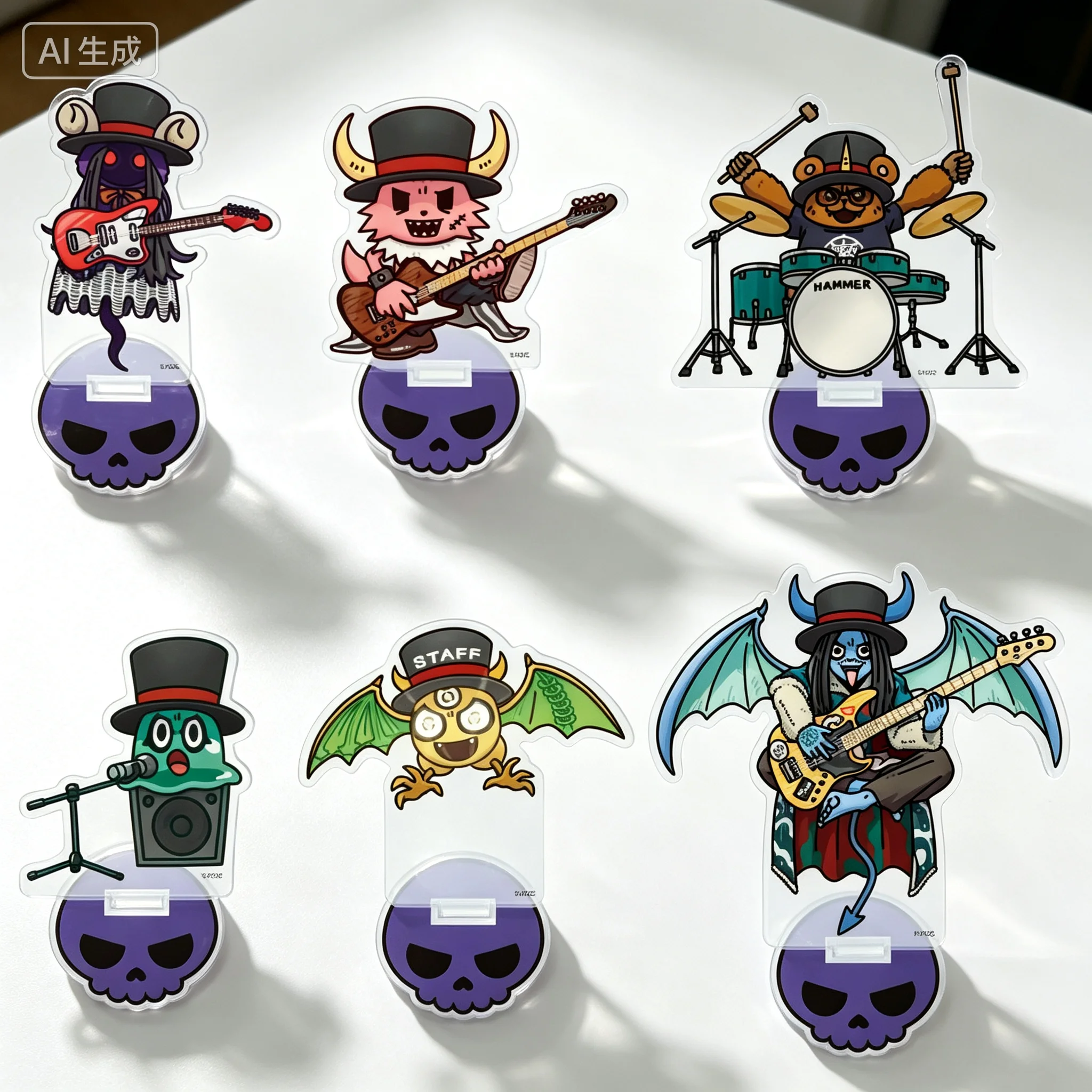 Anime Ponkotsu Quest: Maou to Haken no Mamono-tachi KenKen  Q-Style Acrylic Stand Model Plate Keychains Desk Decor