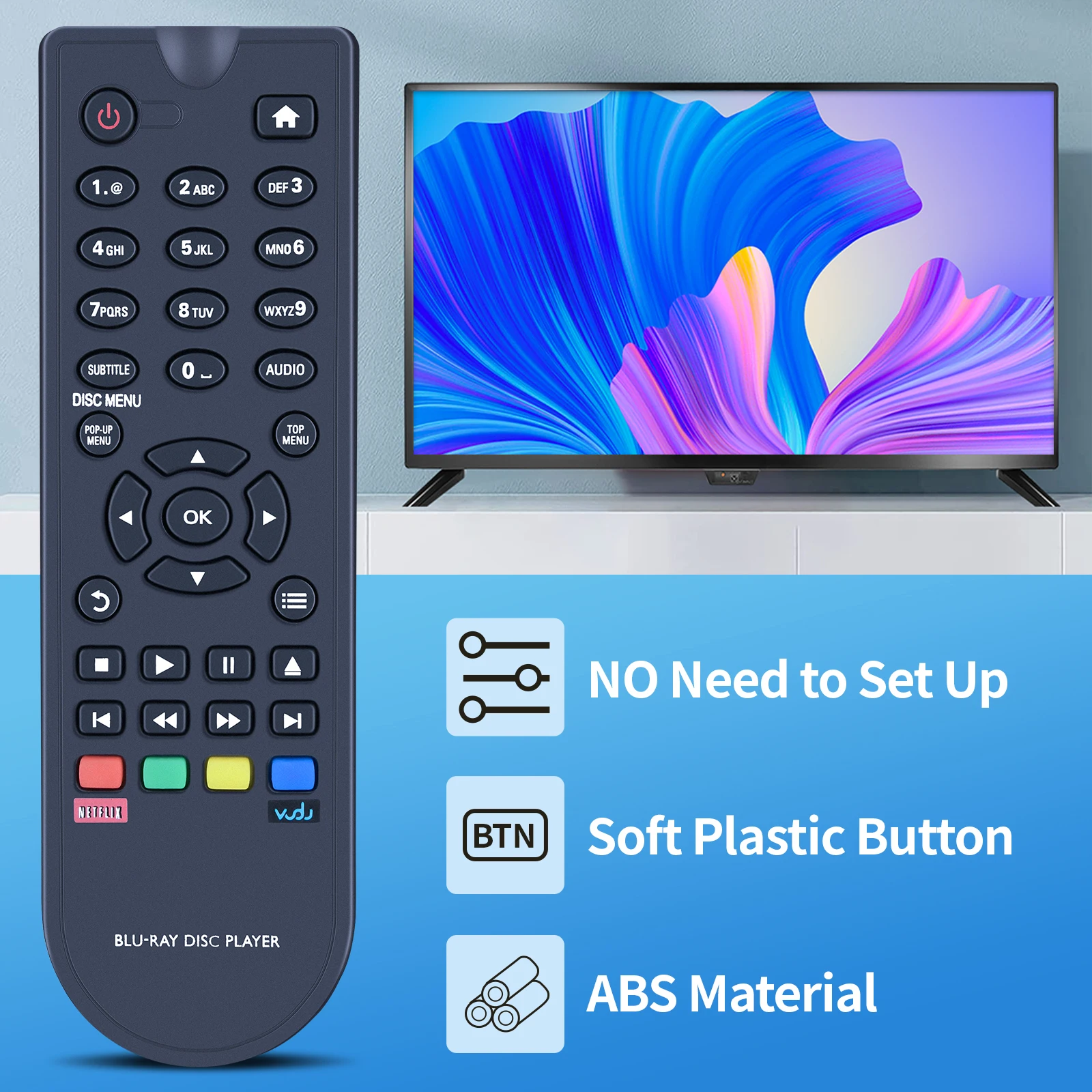 New RC-017 Replace Remote Control For Philips BDP2100K BDP2180 BDP3400 DVD Player