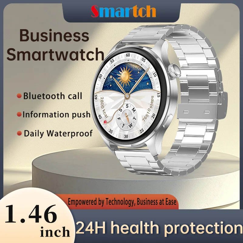 

Blue Tooth Call Smart Watches Men Business Sports Fitness Outdoors Smartwatch Waterproof 24H Sleep Health Monitor Music Control