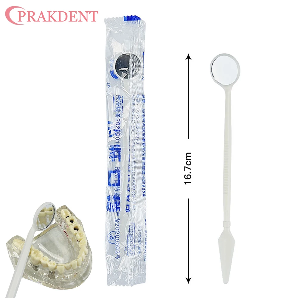 Disposable Dental Oral Mirrors Explorers Tweezers Stainless Steel Dental Instrument Temporary Double Ends Probe Hook 100pcs