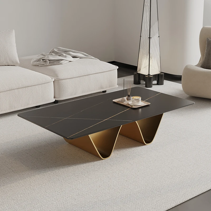 

Accent Nordic Coffee Table Luxury Living Room Designer Modern Long Balcony Side Table Metal Mesa Auxiliar Space Saving Furniture