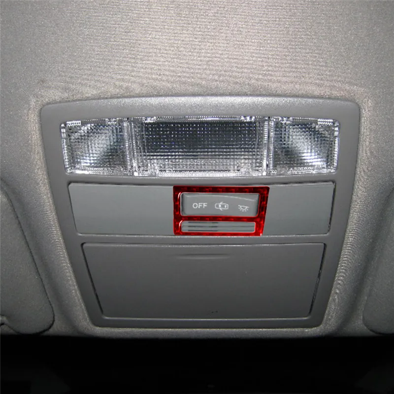 Car Interior Decorative Accessories For Toyota Camry 2007 2008 2009 2010 2011 Carbon Fiber Overhead Light Button Frame Stickers