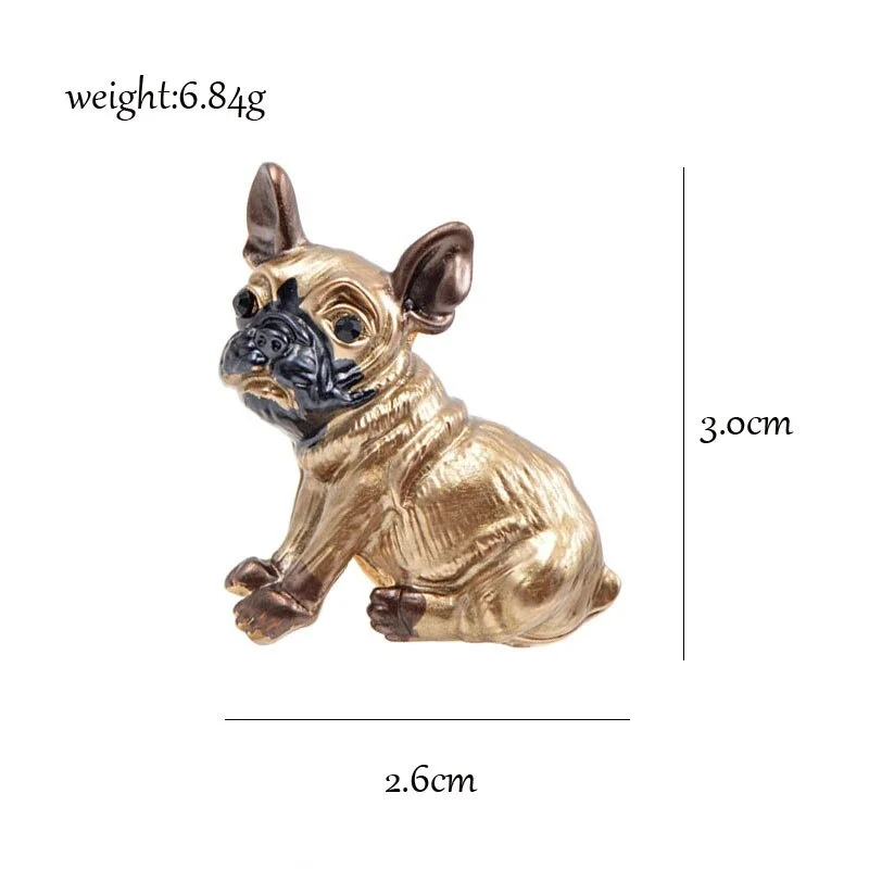 Cartoon Cute French Bulldog Dog Brooches for Women and Kids Enamel Animal Brooch Pin Coat Accessories Brooches Gift