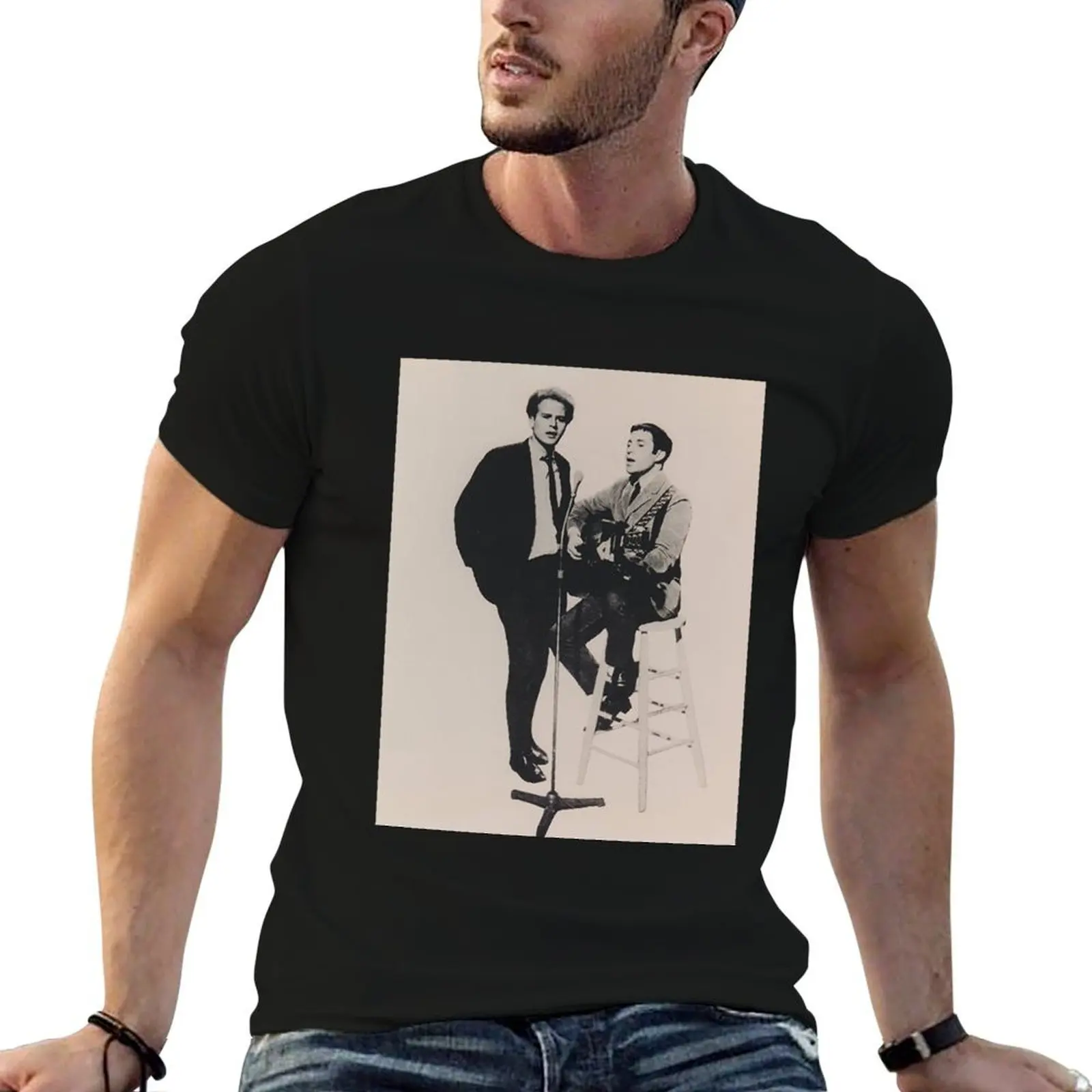 Simon and Garfunkel T-Shirt man t shirts graphic man t shirt cotton high quality t shirt for man T-Shirt