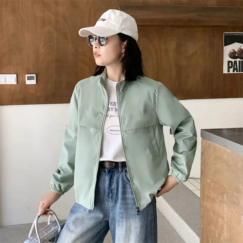 

Тонкая солнцезащитная одежда, свободная летняя куртка с длинными рукавами, водонепроницаемая, быстросохнущая, женская куртка для занятий спортом на открытом воздухе