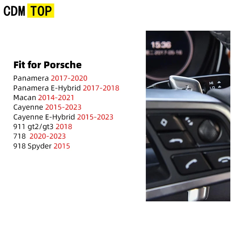 Car Steering Wheel Shift Paddle For Porsche Panamera Macan Cayenne Carrera 911 718 991 Spyder 918 Cayman Gear Extend Shifters