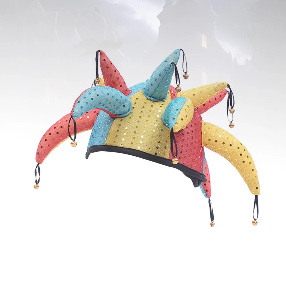 

The Bell Clown Hat Halloween Hair Accessories Stage Performance Party Decor Cap