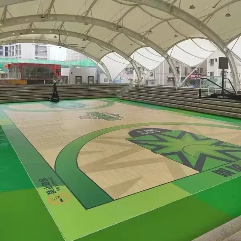 Beable-piso de PVC personalizado para cancha deportiva de baloncesto, hecho a medida para adaptarse a sus necesidades, suelo colorido de 4,5 MM, 6,0 MM y 8,0 MM de espesor