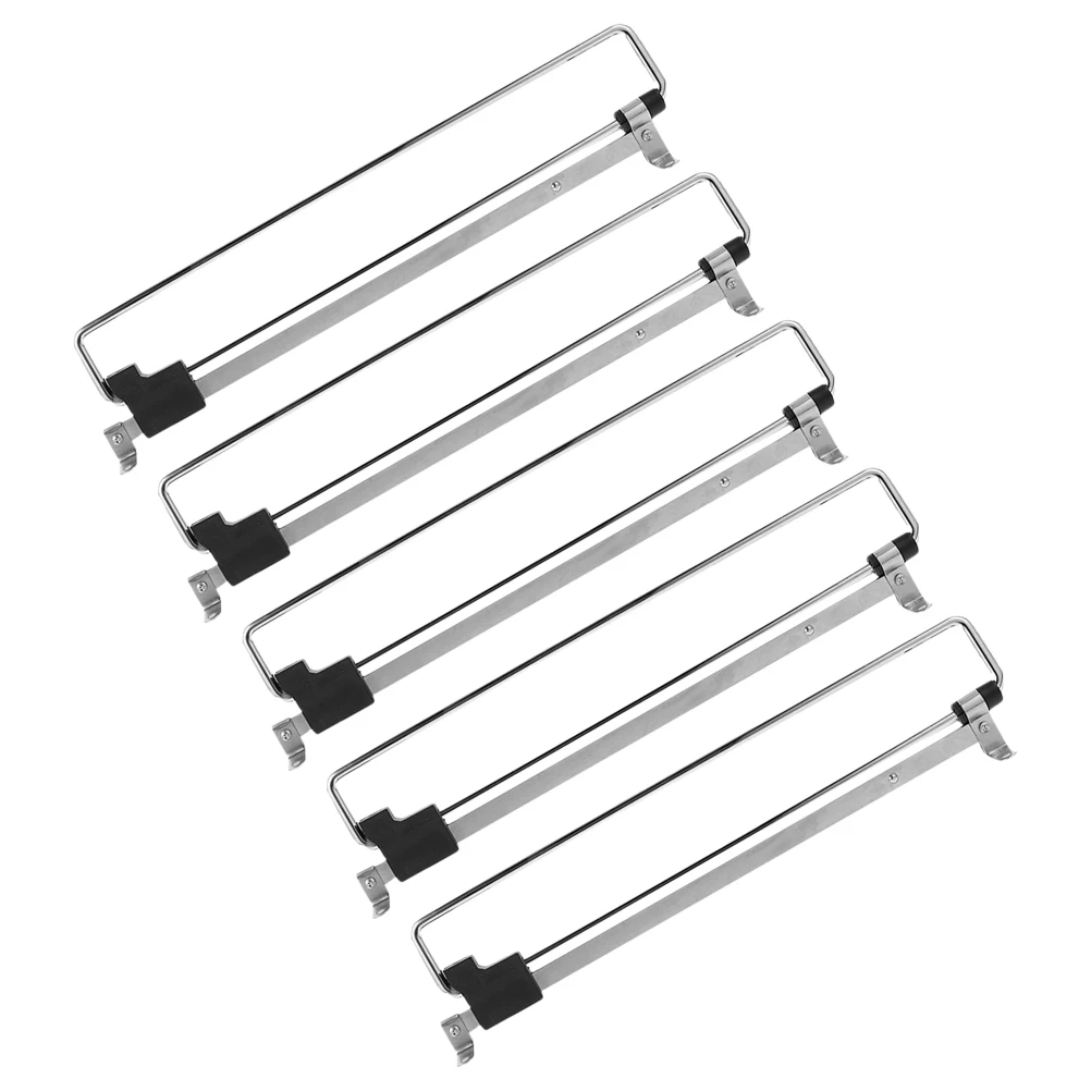 

5Pcs Adjustable Closet Hanging Rod Sturdy Wardrobe Bar Smooth Surface Clothes Rail for Bedroom Closet Storage Solution