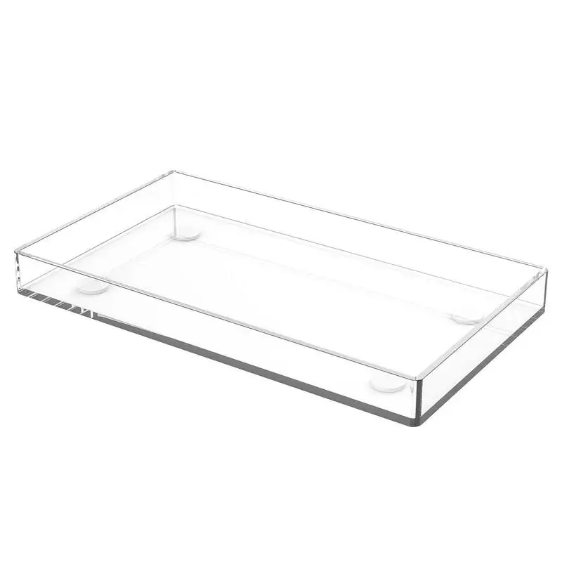 

Acrylic Rectangular Tray Decorative Rectangular Serving Tray Organizer Acrylic Rectangular Party Platters Clear Decorative Tray