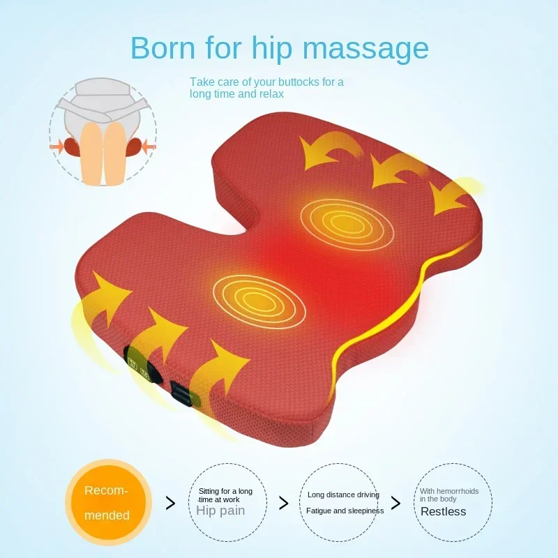 Electric Buttock Massager: Smart Heating Cushion Vibration Therapy Hemorrhoid Relief Car and Home Use Heated Seat Cushion Best